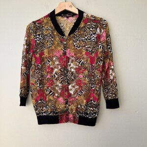 Almost Famous‎ Womens M Multicolor Animal Jacket